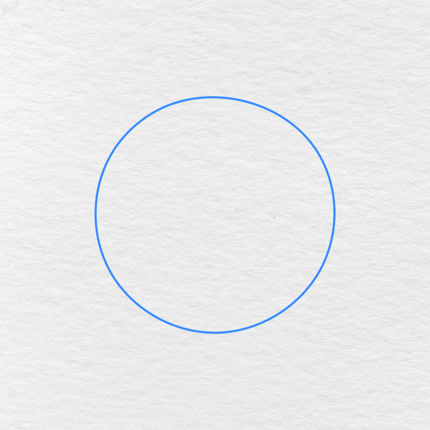 Step 1 Showing How To Draw A Basketball With One Large Circle.
