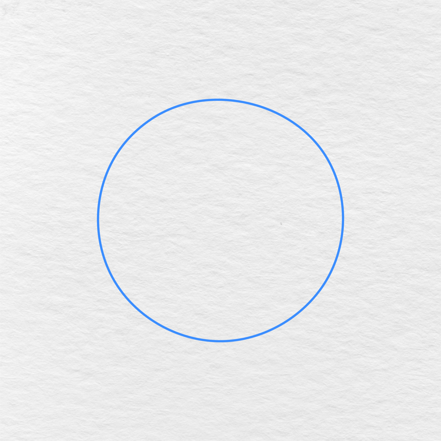 Step 1 Showing How To Draw A Soccer Ball With One Large Circle.