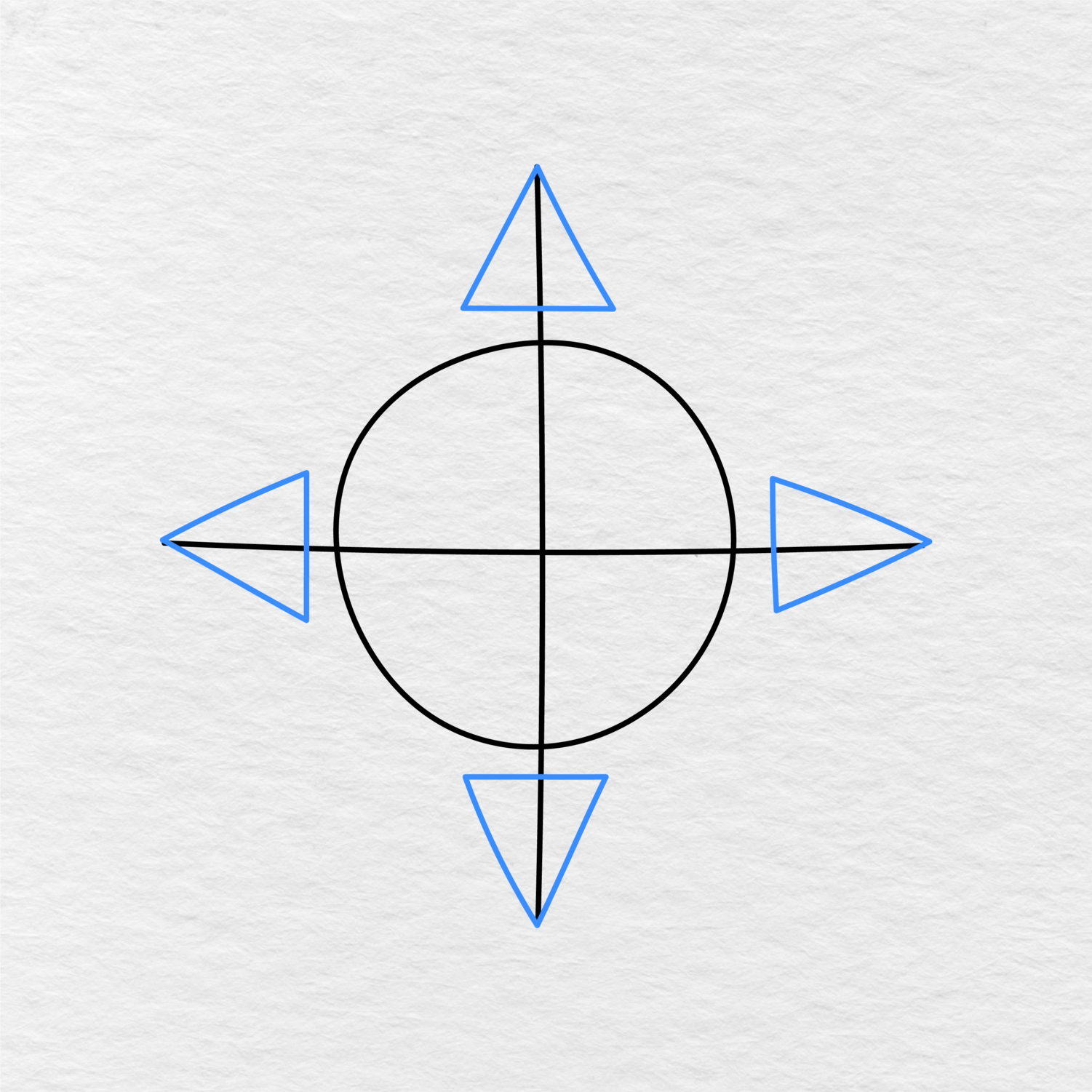 Third Step Of Drawing The Sun Shows How To Draw The Sun With The First Four Triangle Rays.