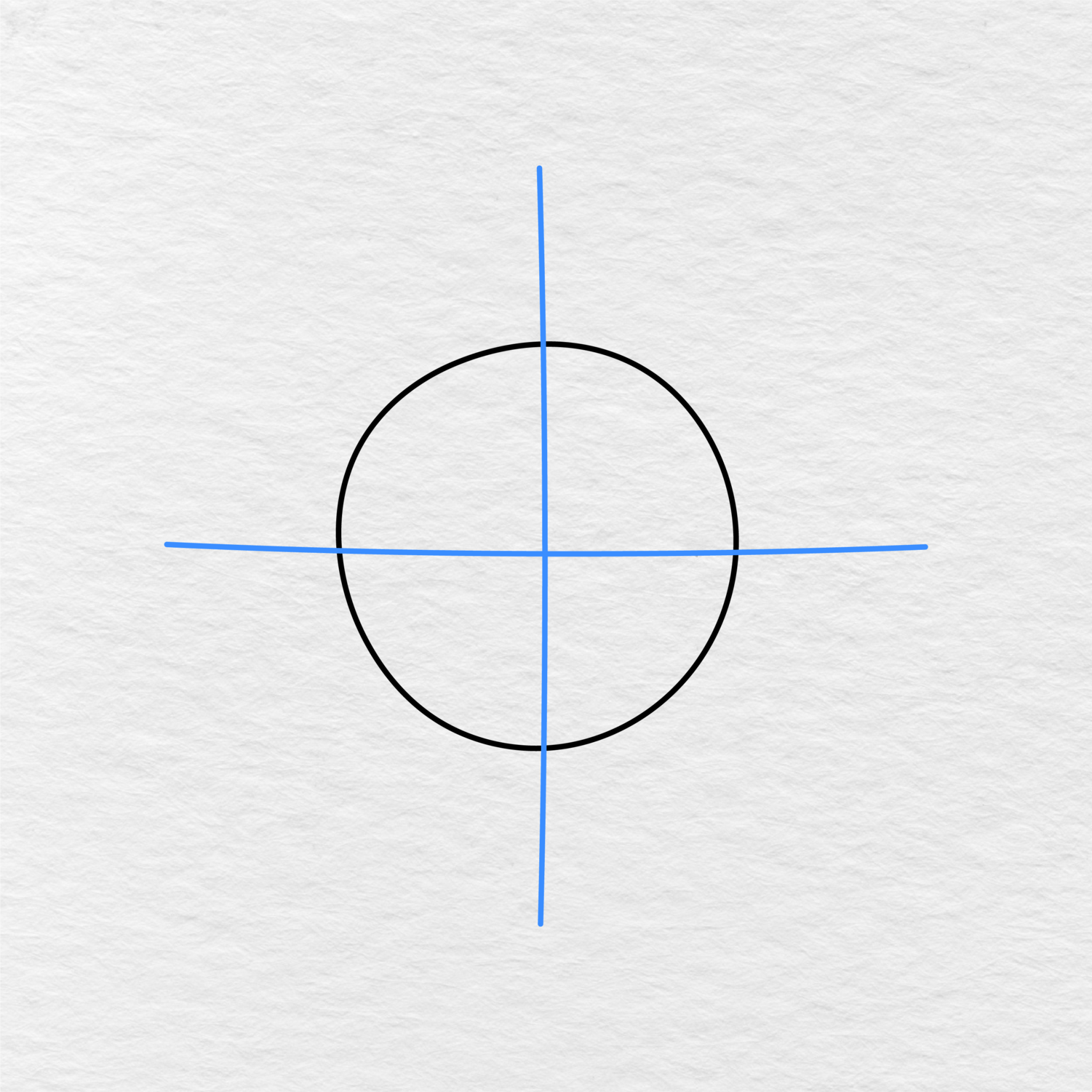 Second Step Of Drawing The Sun Shows How To Draw The Sun With Vertical And Horizontal Guide Lines.