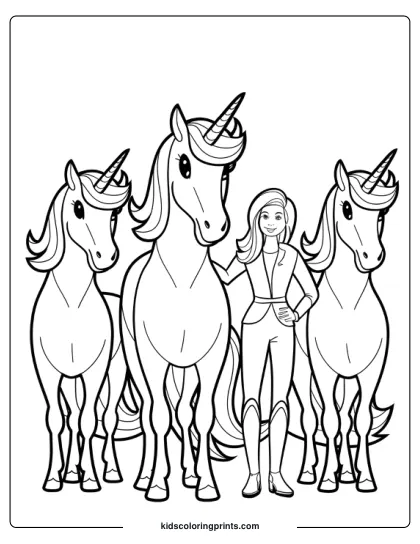 Unicorn Academy Coloring Page