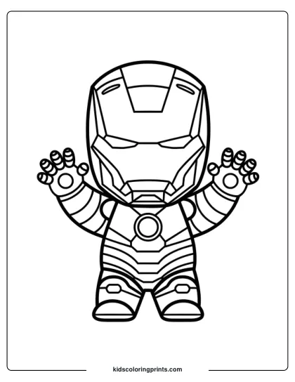 Among Us Iron Man Coloring Page