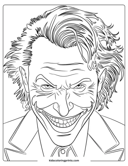 Joker Face coloring page