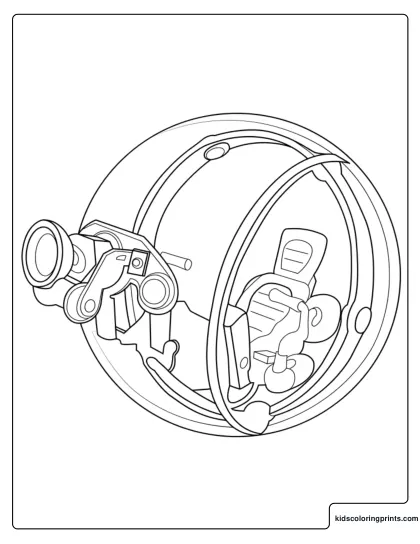 Fortnite Baller Coloring Page With Round Pod Seat And Front Grappler