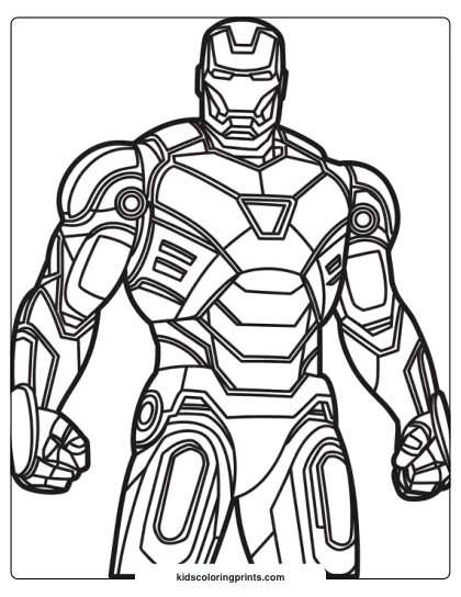 Infinity War Iron Man Coloring Page