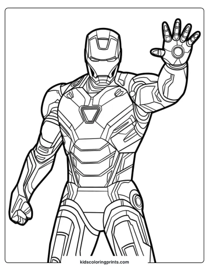 Iron Man Endgame Coloring Page