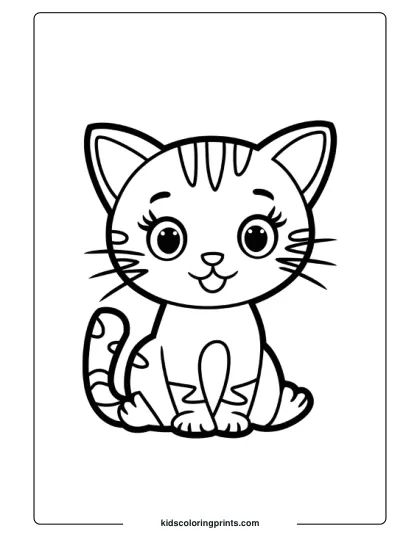 Kitty Cat Coloring Page