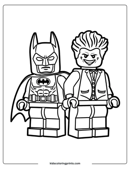 Lego Batman and Joker coloring page