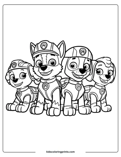 Paw Patrol Movie Coloring Page