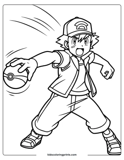 Pokemon Coloring Page Pokeball