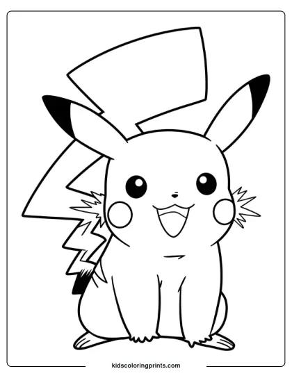 Pokemon Pikachu Coloring Page