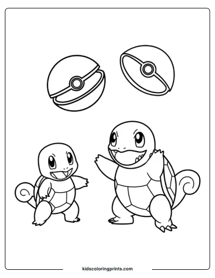 Pokemon Squirtle Coloring Page