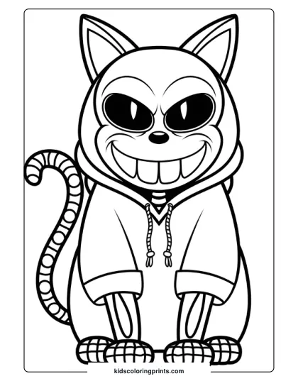 Sans Cat Coloring Page