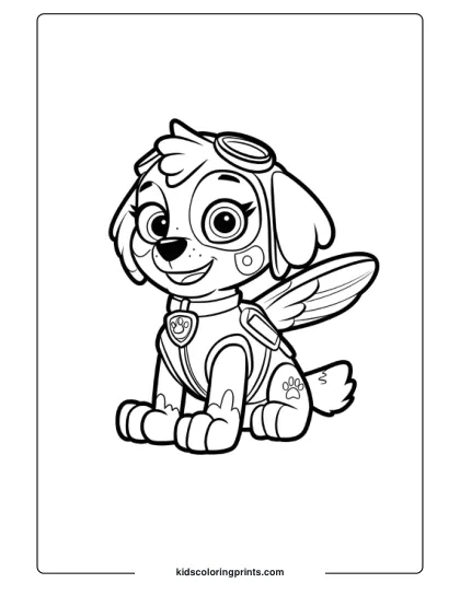 Skye Paw Patrol Coloring Page