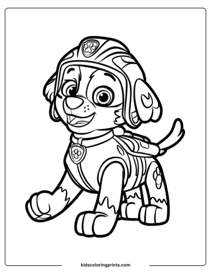 Zuma Paw Patrol Coloring Page